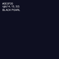 #0E0F20 - Black Pearl Color Image
